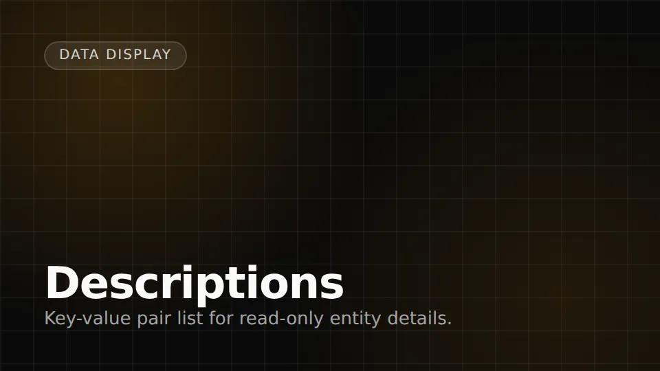 Descriptions preview