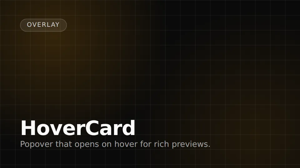 HoverCard preview